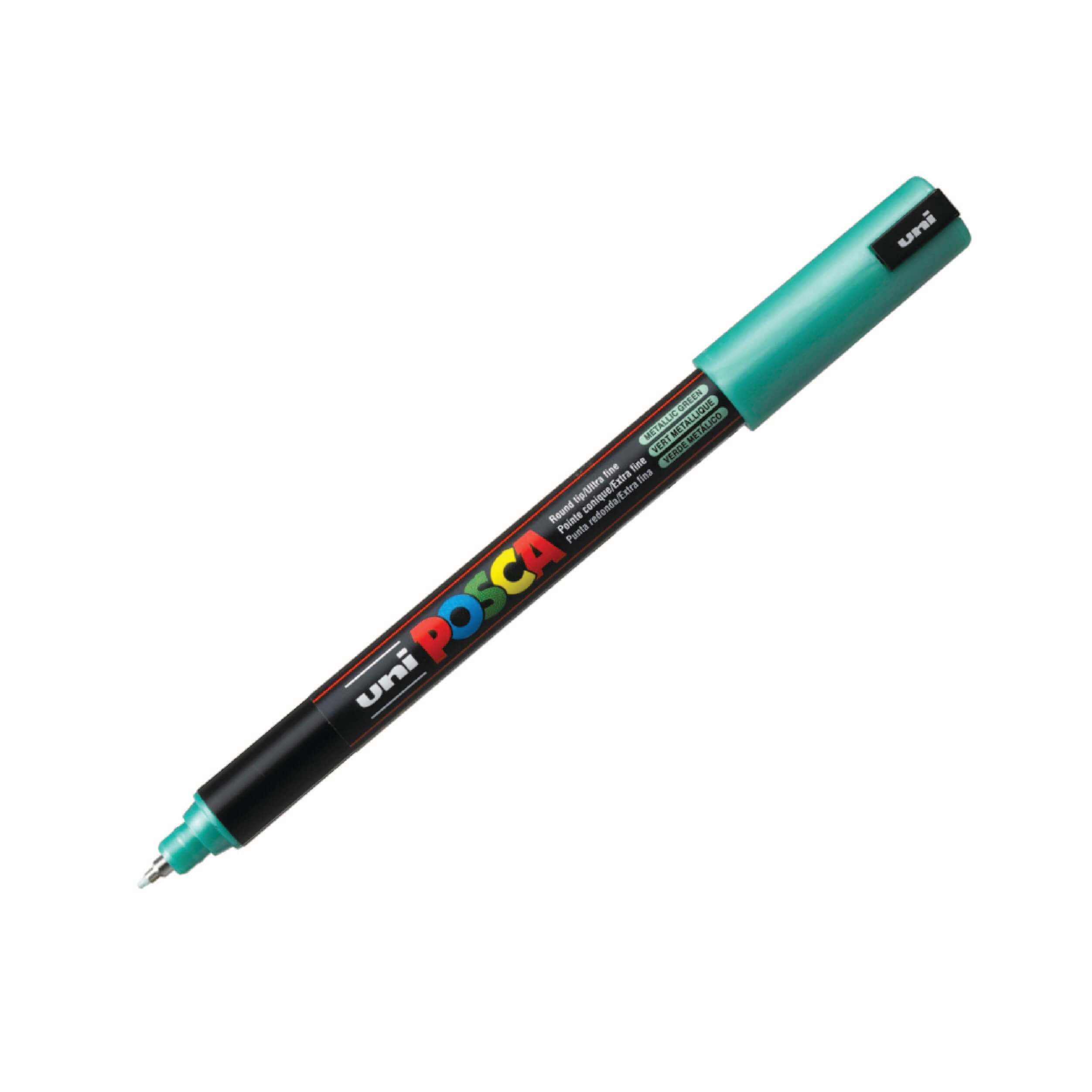 Marker Extra Fine Tip 0.7mm Metal Green POSCA Uni